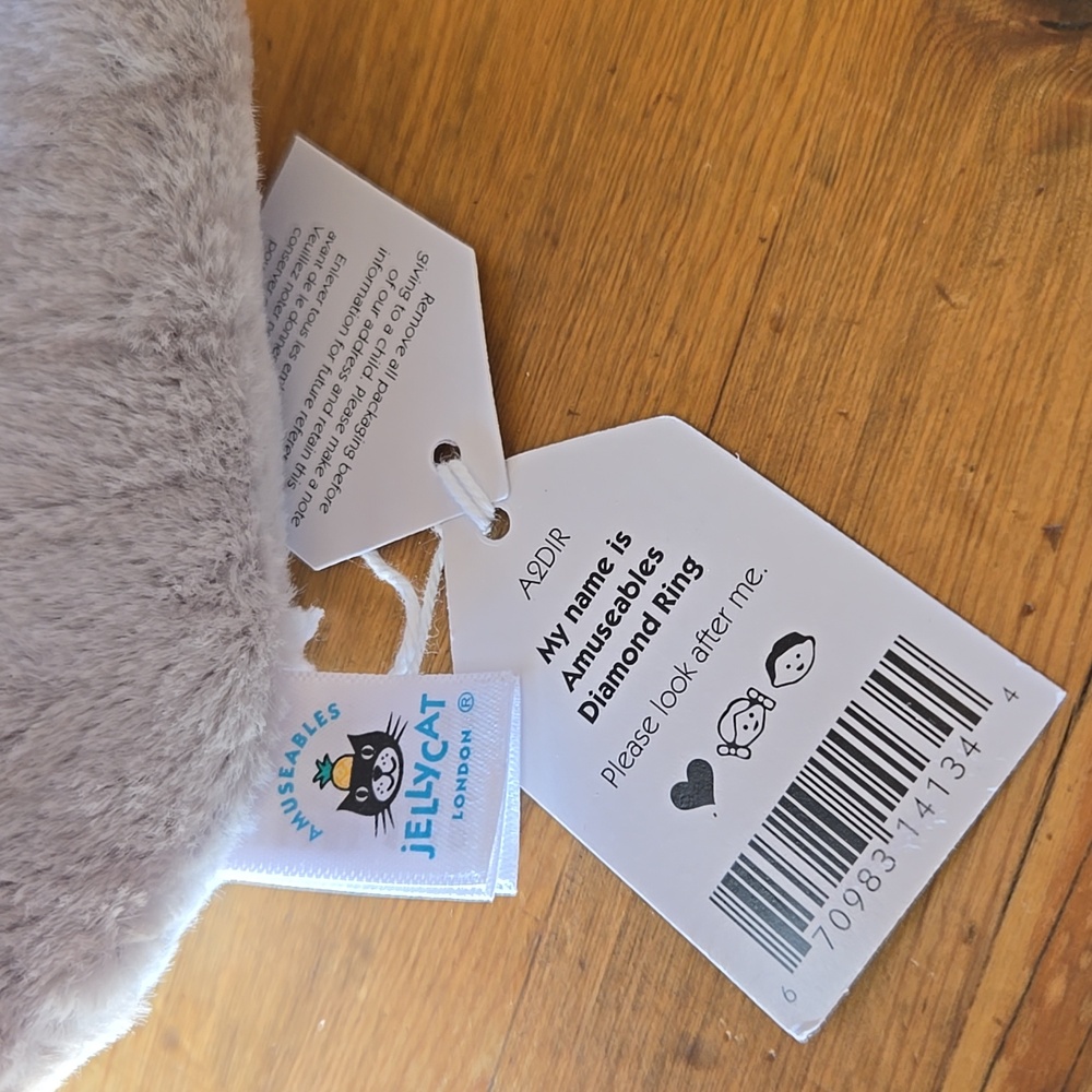 Jellycat Amuseable Diamond Ring Plush & Soft 8x5" NWT - Picture 5 of 5